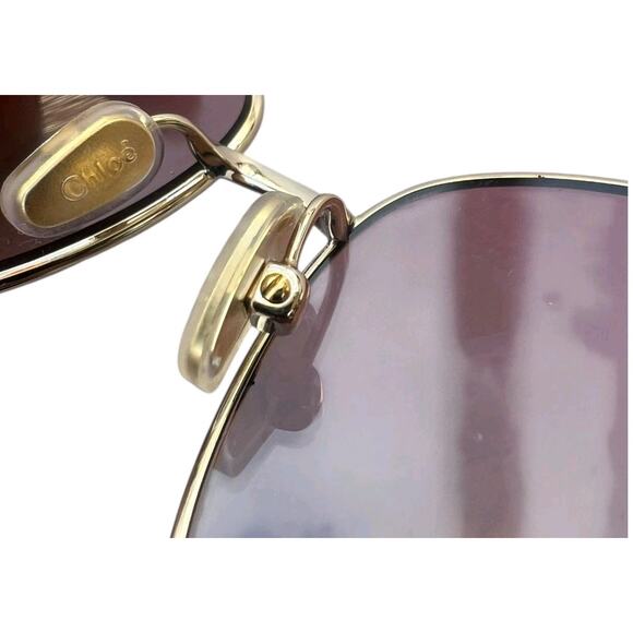 Chloe CC0006S 001 Gold Round Kids Sunglasses 52mm Designer Teen Luxury Shades main image 7